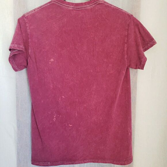 Nirvana Womens T-Shirt Sz S Genuine Merch Utero Angel Distressed Acid Wash Pink - Picture 6 of 8